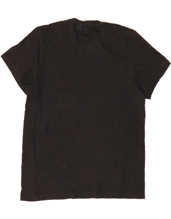 ADIDAS Mens Graphic T-Shirt Top Medium Black Cotton Vintage Adidas and Second-Hand Adidas from Messina Hembry 