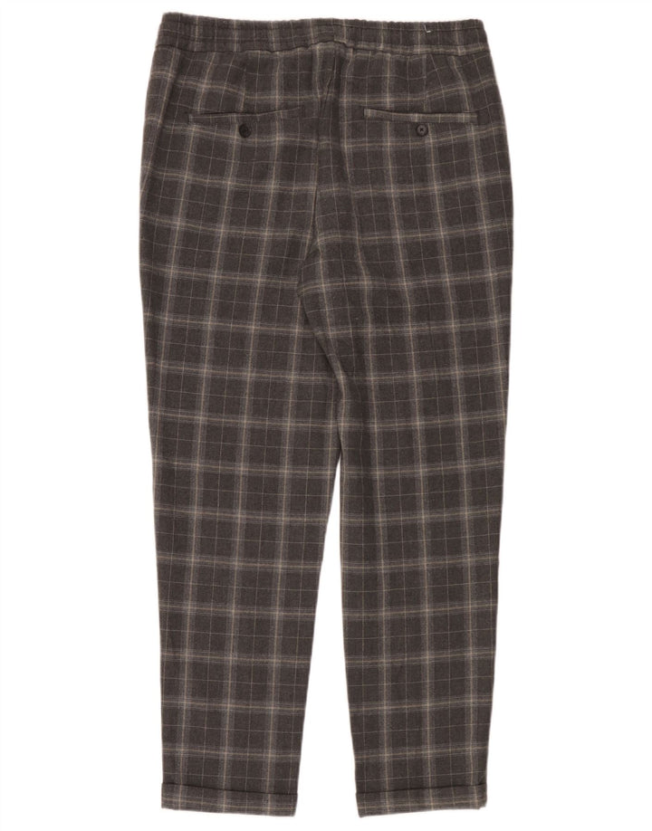 Мужские зауженные брюки-чиносы Zara Medium W31 L30 Серые в клетку