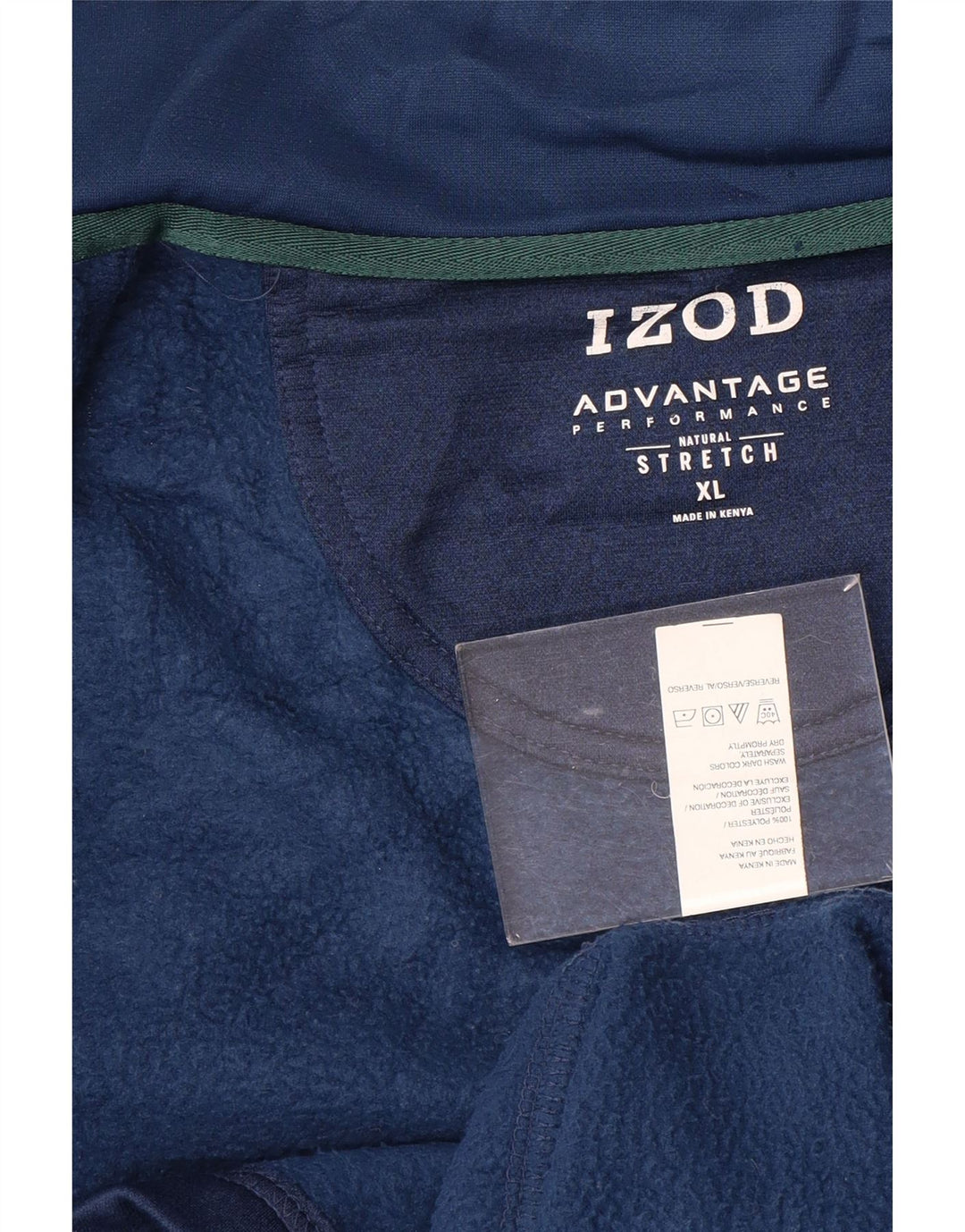 IZOD Мужской спортивный костюм без рукавов, верхняя куртка XL, темно-синий, полиэстер