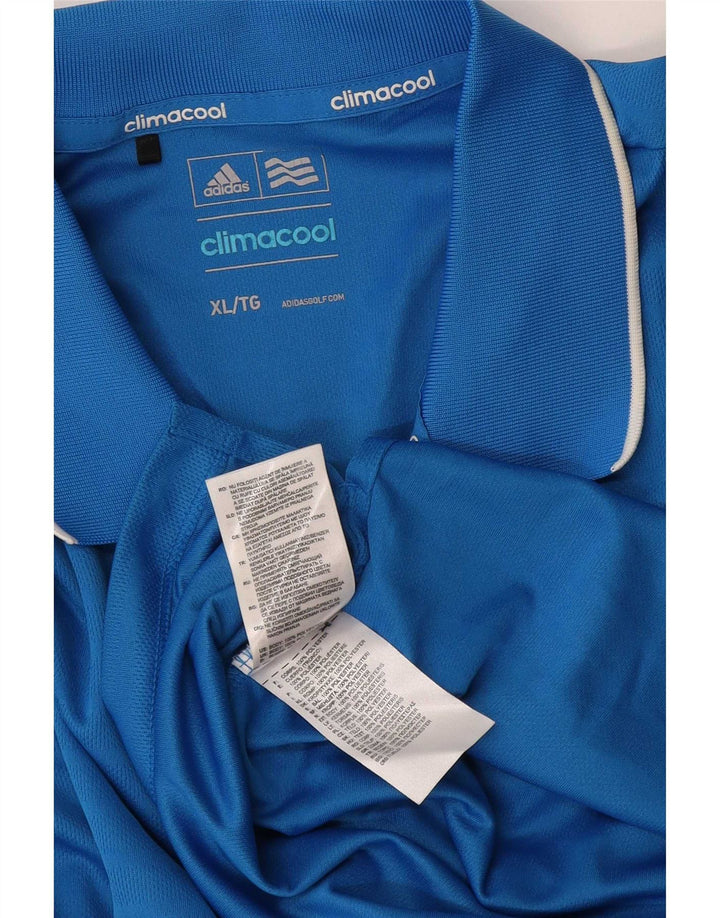 Мужская рубашка поло Adidas Climacool XL, полиэстер в синюю полоску