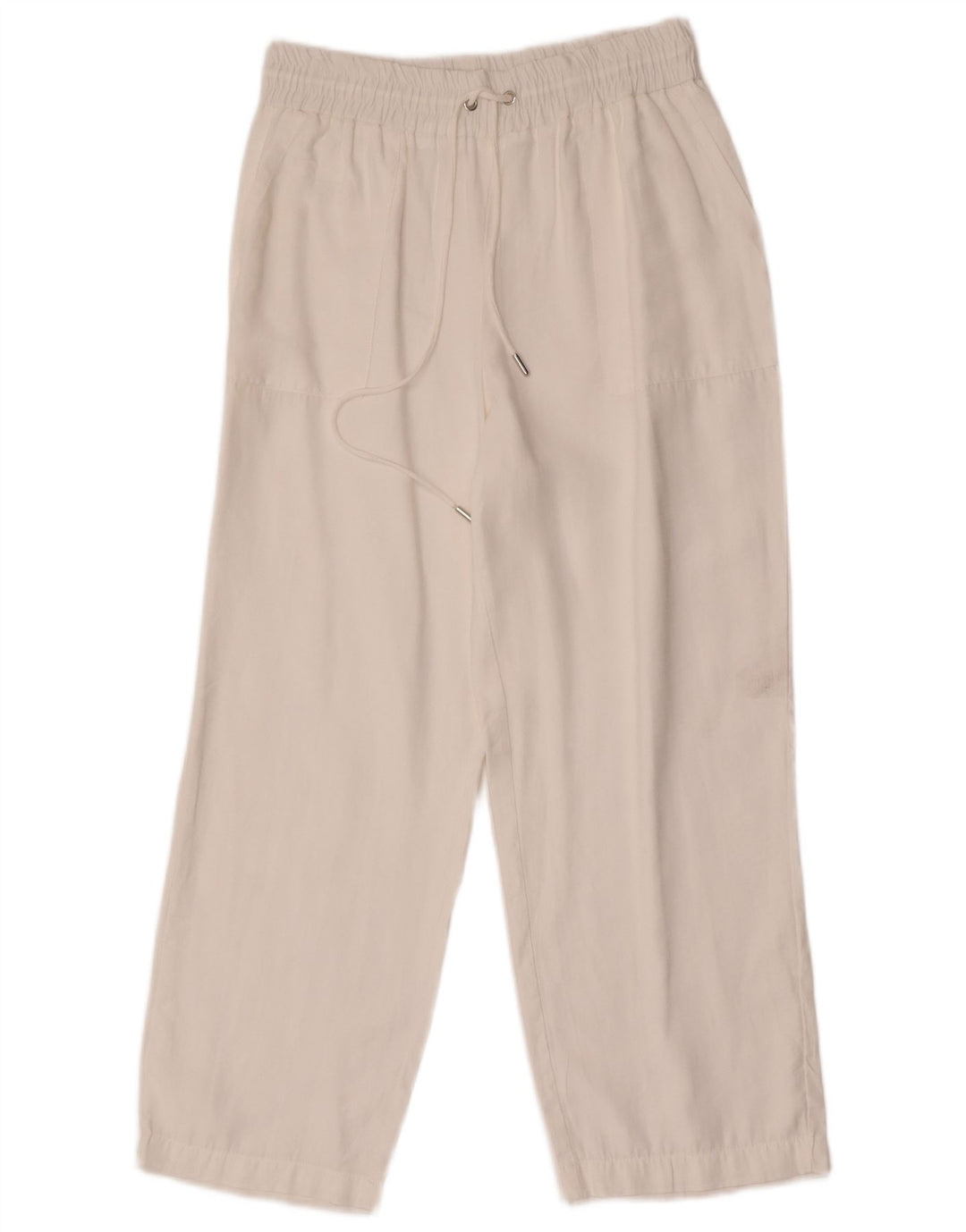Zara Женские укороченные брюки, маленькие W26 L25, белые модальные