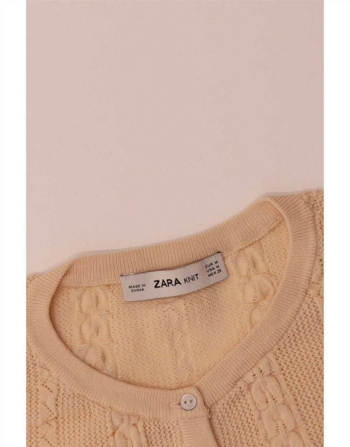 Женский джемпер на пуговицах Zara UK 12, средний бежевый