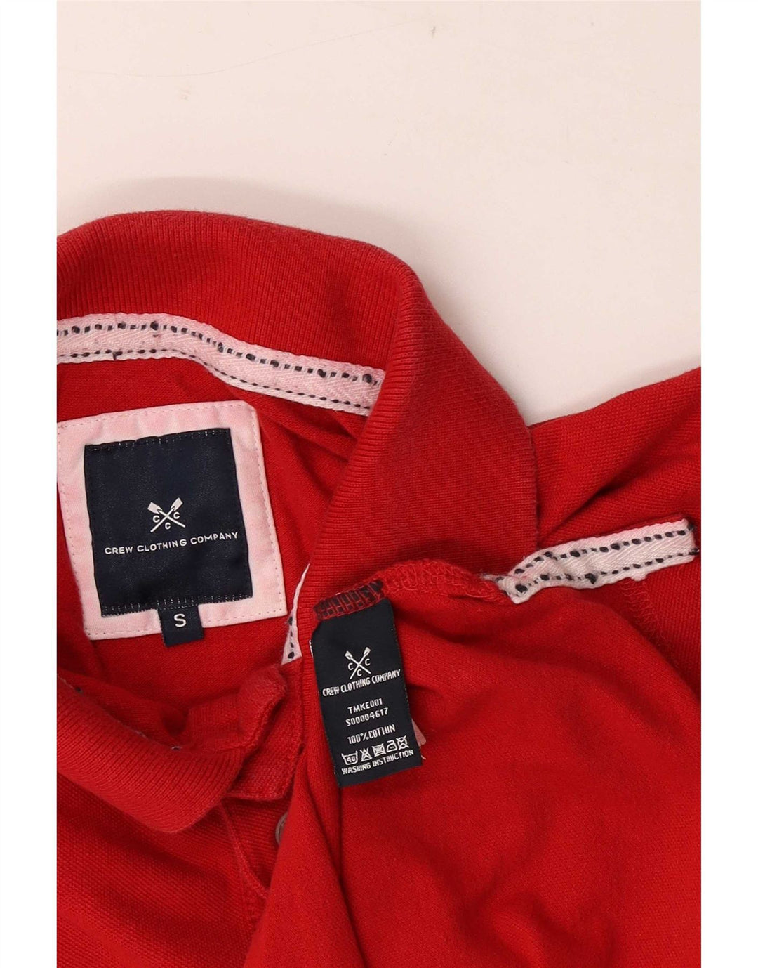 Crew Clothing Мужская рубашка-поло маленького красного цвета из хлопка