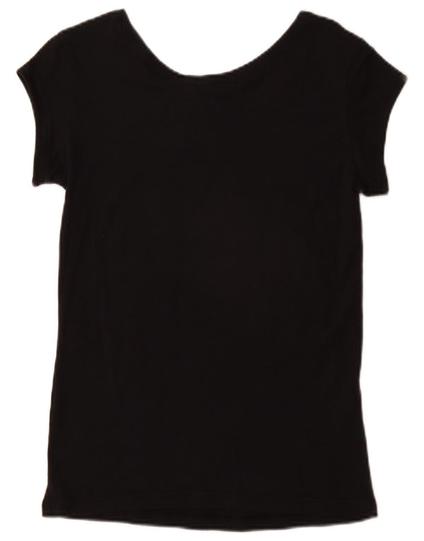 Женская футболка с рисунком Adidas Top UK 4/6 XS, черный хлопок