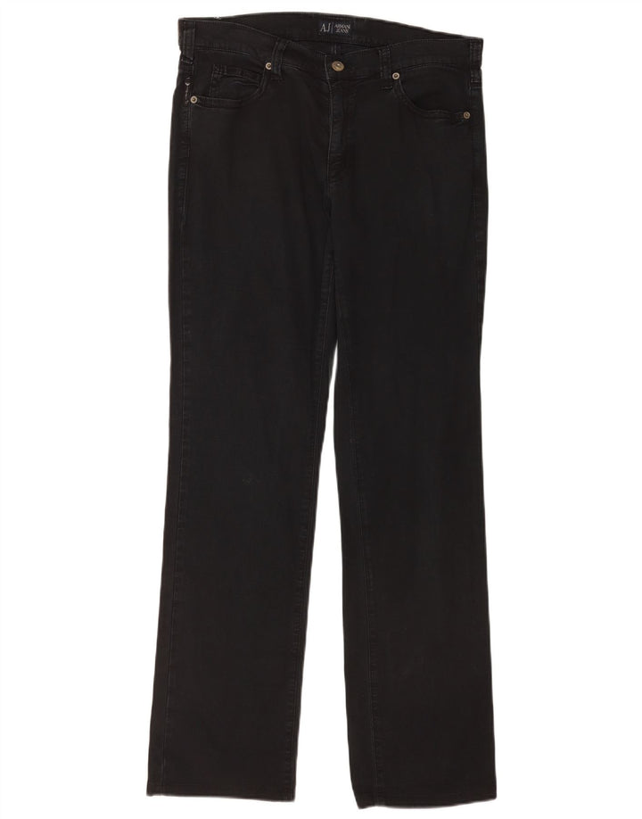 Женские прямые джинсы Armani W31 L31, черный хлопок