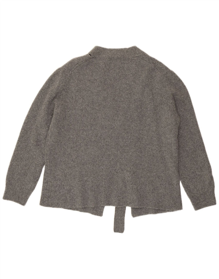 Женский свободный кардиган Zara UK 10, маленький серый шерстяной свитер