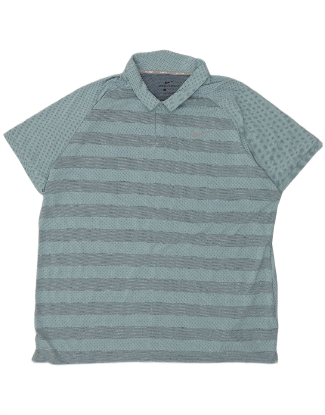 Мужская рубашка-поло NIKE 2XL, полиэстер в синюю полоску