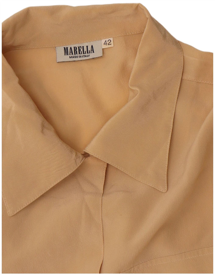 Женская блузка-рубашка с коротким рукавом Marella IT 42 Medium Beige