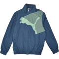 PUMA Boys Graphic Tracksuit Top Jacket 9-10 Years Blue Polyester | Vintage Puma | Thrift | Second-Hand Puma | Used Clothing | Messina Hembry 