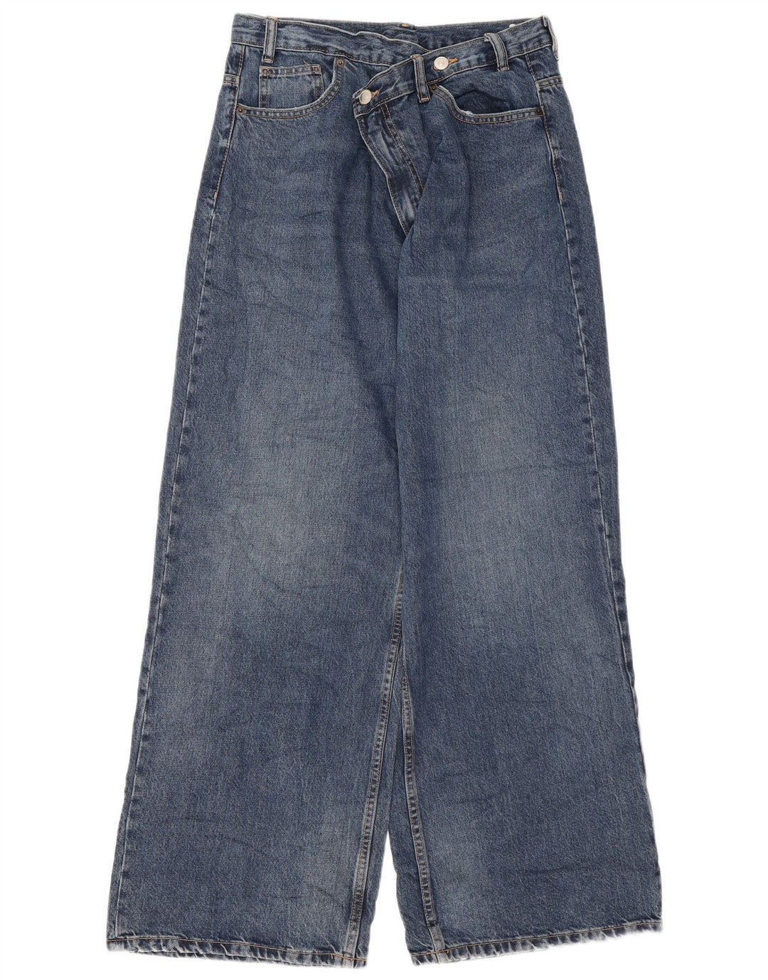 Женские широкие джинсы Zara EU 38, маленькие W28 L31, синие