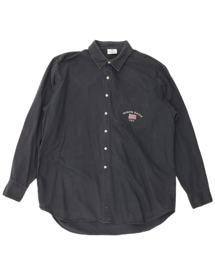 Мужская рубашка с рисунком North Sails 2XL, черная