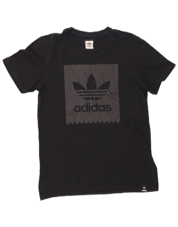 Adidas Mens Graphic T-Shirt Top Medium Navy Blue Cotton