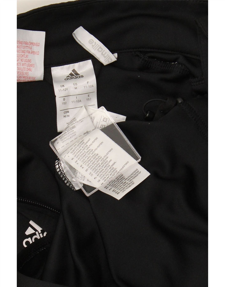 Спортивный костюм ADIDAS Climalite для мальчиков, верхняя куртка 11-12 лет, черный полиэстер