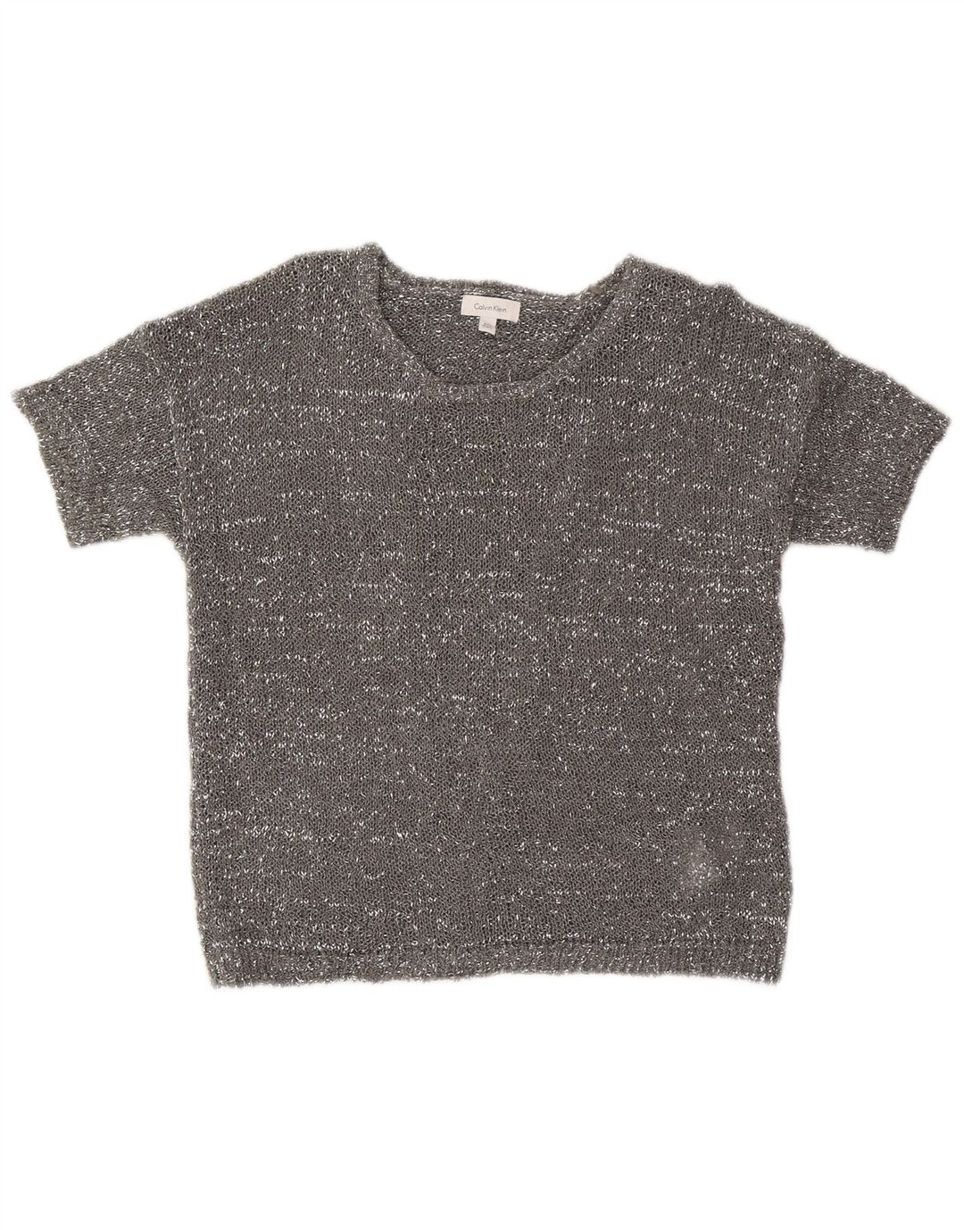 Женский джемпер с вырезом «лодочка» Calvin Klein, Великобритания, 10, маленький серый, современный