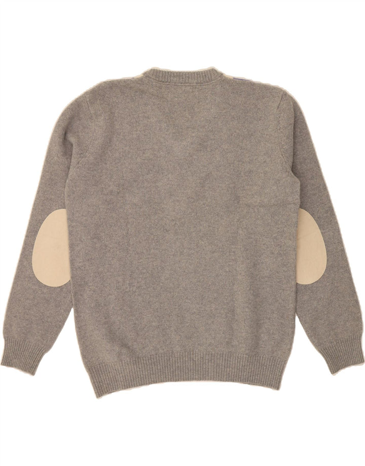 LUCA D'ALTIERI Mens Tailored Fit V-Neck Jumper Sweater Large Grey Vintage Luca D'altieri and Second-Hand Luca D'altieri from Messina Hembry 