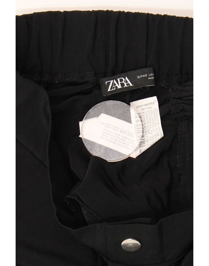 Женские брюки-карго Zara XS W24 L25, черный полиэстер