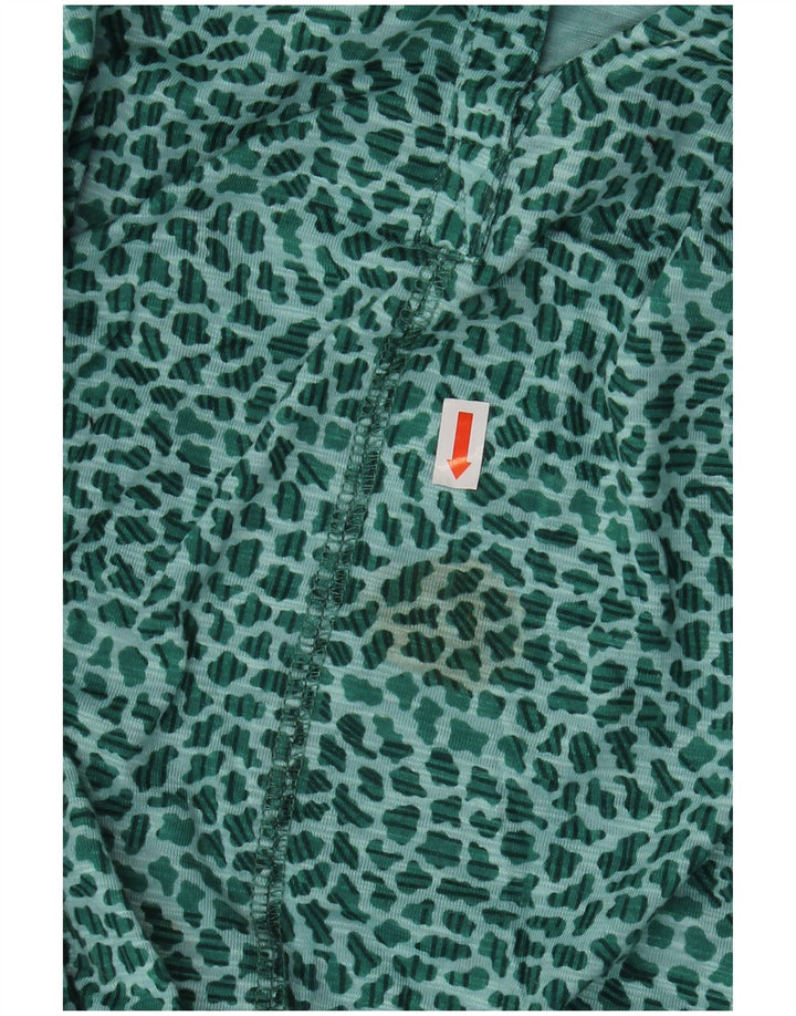 Женская блузка с рукавом 3/4 L.L.BEAN, Великобритания, 22, 3XL, зеленая с животным принтом