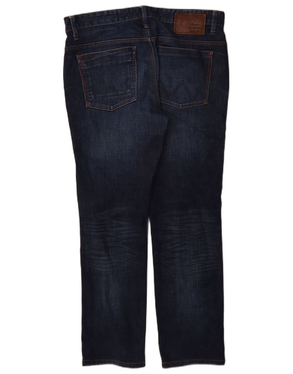 Мужские прямые джинсы Wrangler W32 L30 темно-синие