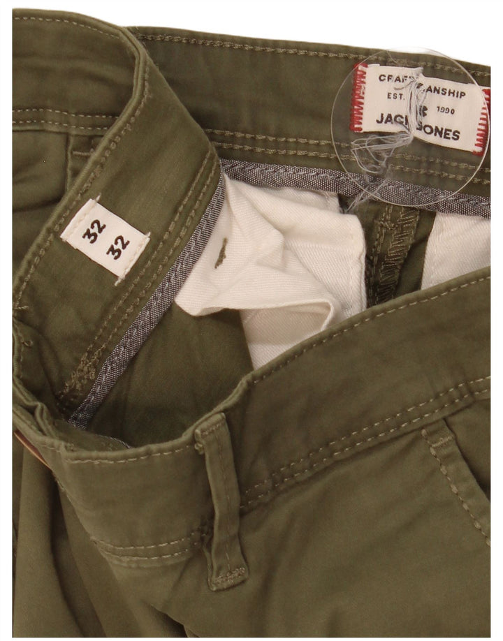 JACK & JONES Мужские узкие брюки-чиносы W32 L32 Хаки