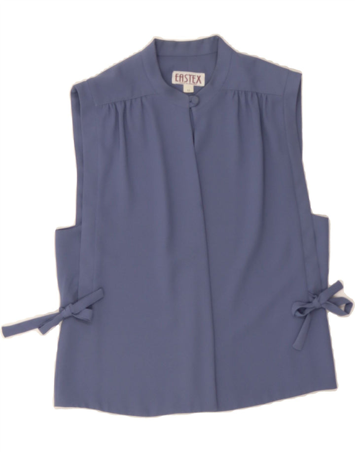 EASTEX Womens Shirt Blouse UK 12 Medium Blue Polyester Vintage Eastex and Second-Hand Eastex from Messina Hembry 