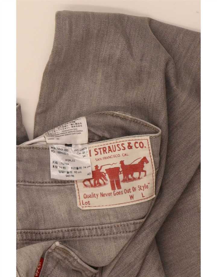 Мужские прямые джинсы Levi's W29 L32 серые, хлопок