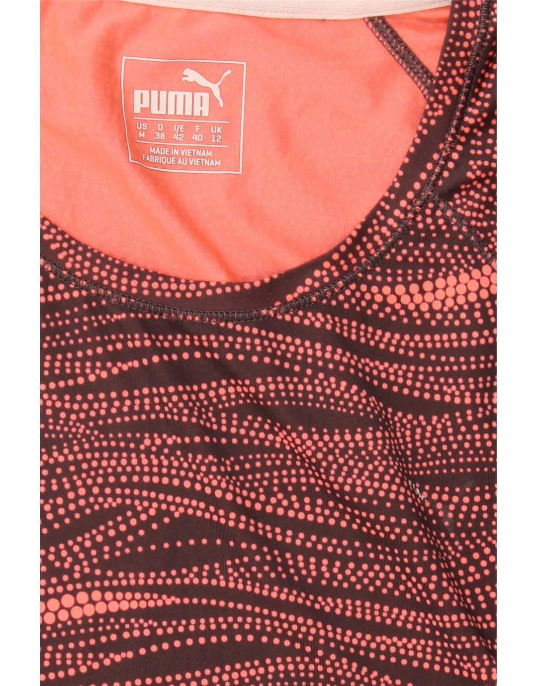 Женская футболка Puma с абстрактным узором Top UK 12, средний разноцветный