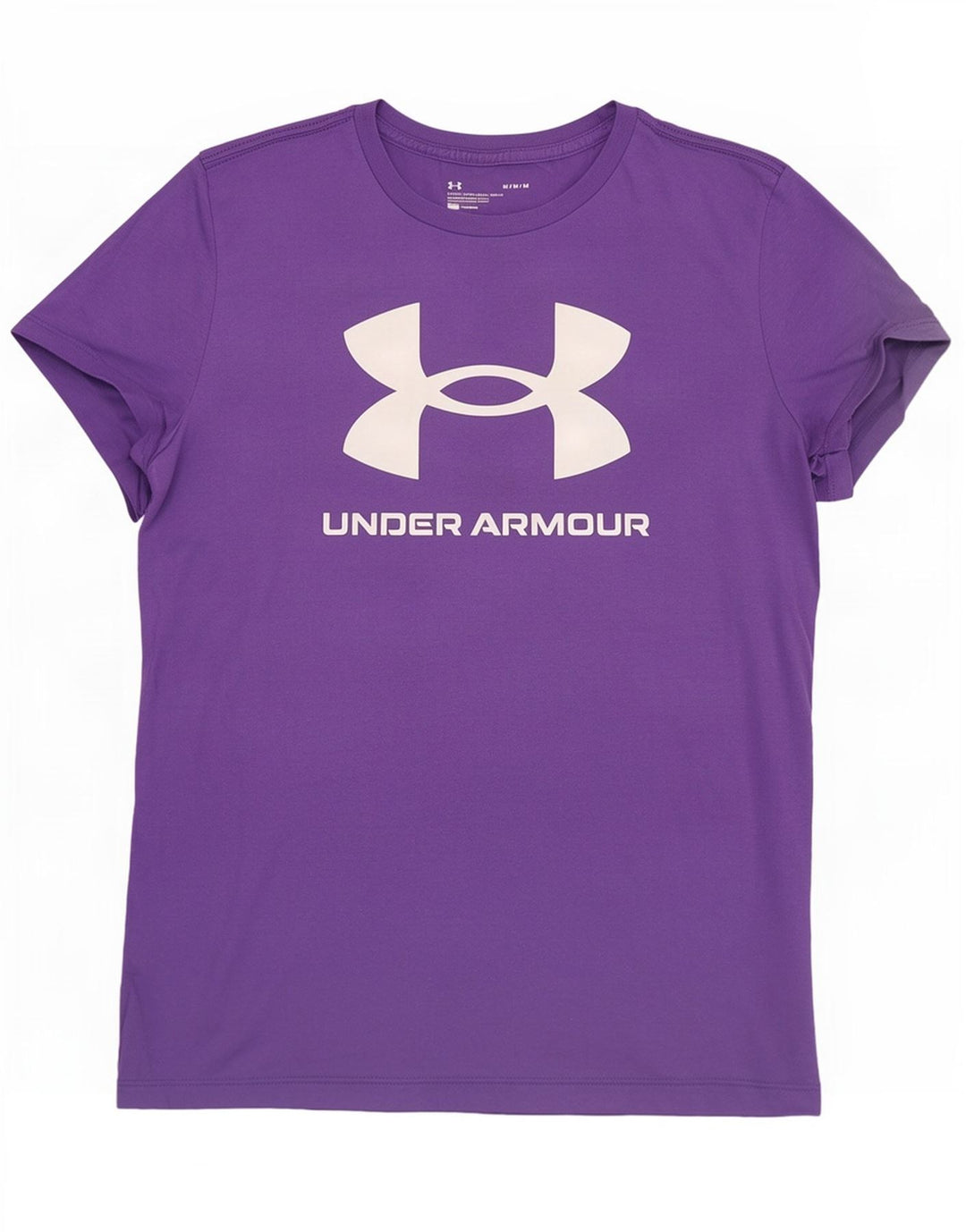 Мужская футболка с рисунком Under Armour, хлопковый топ среднего фиолетового цвета