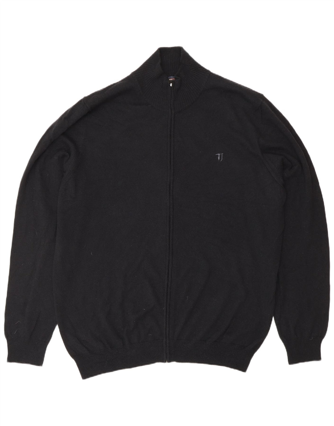 TRUSSARDI JEANS Мужской свитер-кардиган 3XL Черный Шерсть