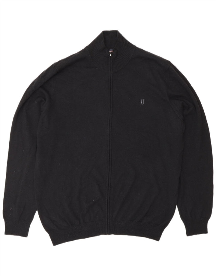 TRUSSARDI JEANS Мужской свитер-кардиган 3XL Черный Шерсть