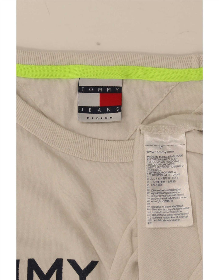 Мужская футболка с рисунком Tommy Hilfiger, хлопковый топ среднего бежевого цвета