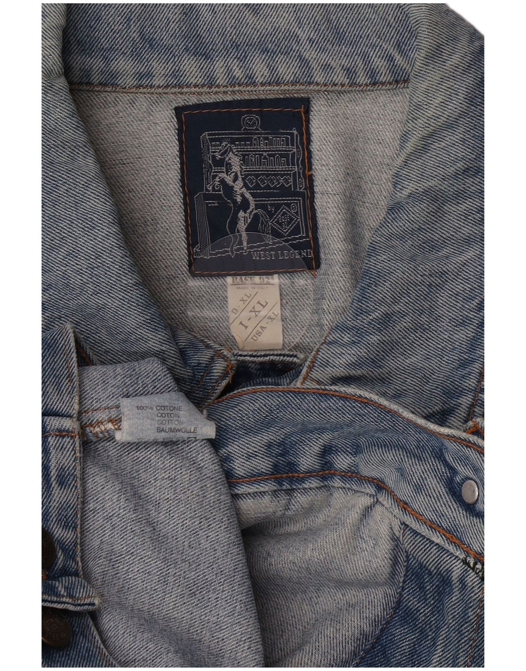 Мужская джинсовая куртка Base 92 UK 42 XL, синяя, хлопок