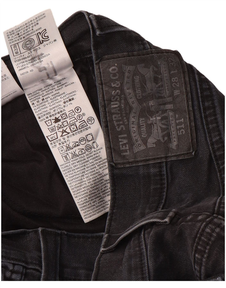 Женские джинсы Levi's 511 Slim W28 L32 Серые хлопковые