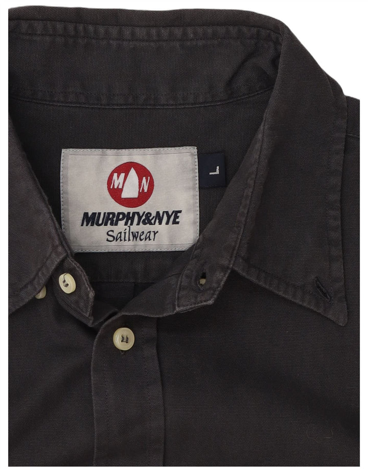 Мужская парусиновая рубашка Murphy & Nye, большая серая