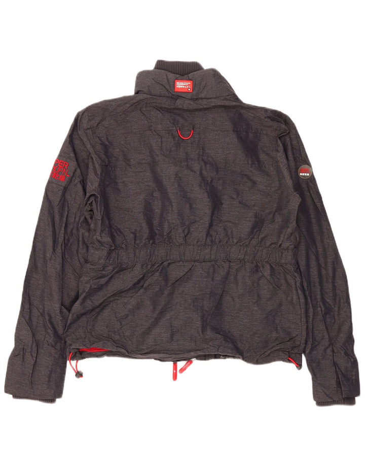 SUPERDRY Женская ветровка UK 18 XL Серый полиэстер