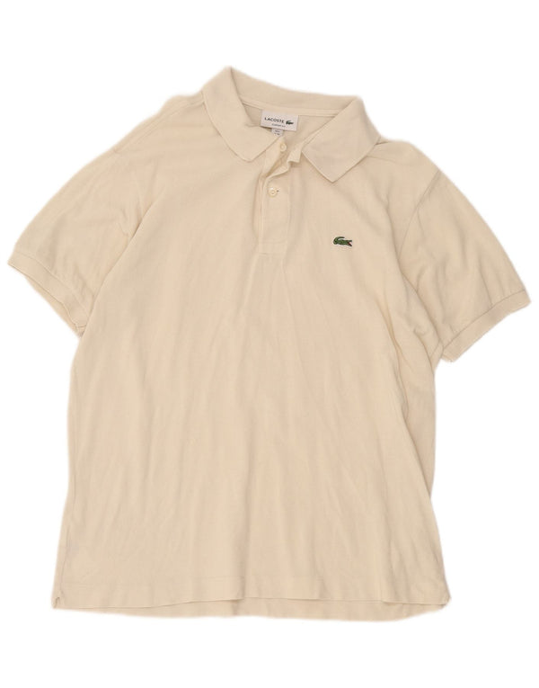 Мужская рубашка-поло классического кроя Lacoste, размер 6 XL, белый хлопок