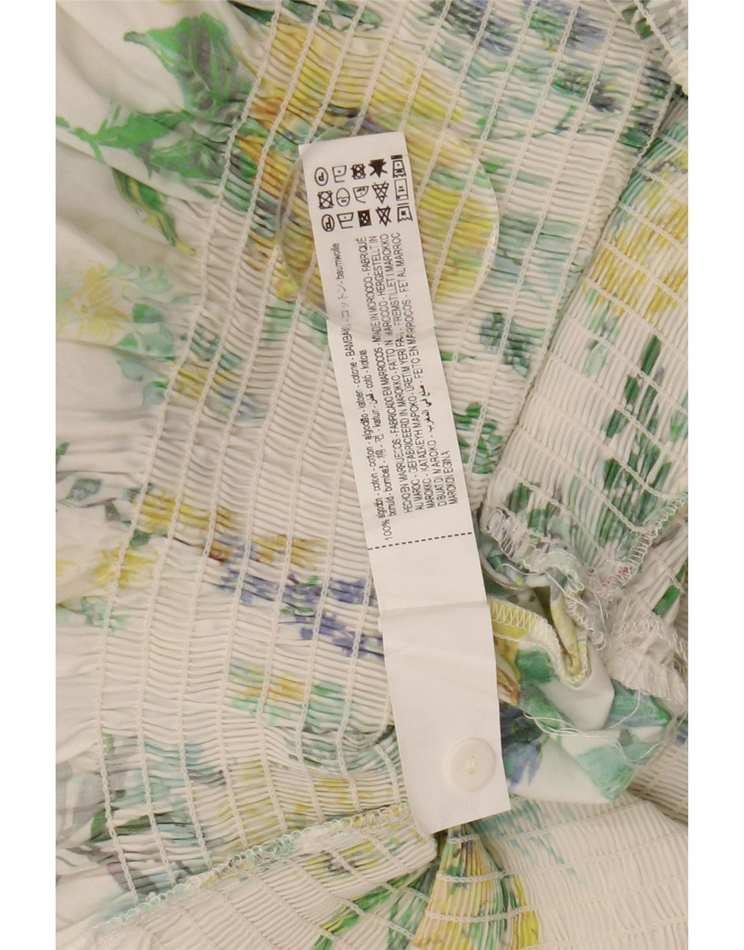 Женское платье-пуловер с рукавом 3/4 ZARA, Великобритания, 10, маленькое белое с цветочным принтом