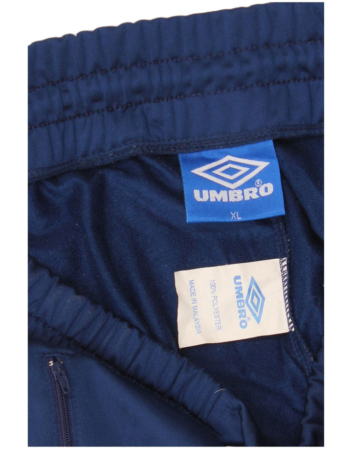UMBRO Мужские спортивные брюки с графическим рисунком XL, темно-синие, полиэстер с цветными блоками