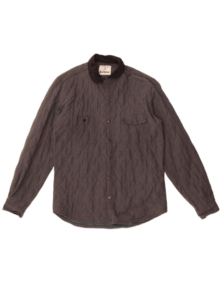 Мужская стеганая куртка Barbour UK 38 средний серый хлопок