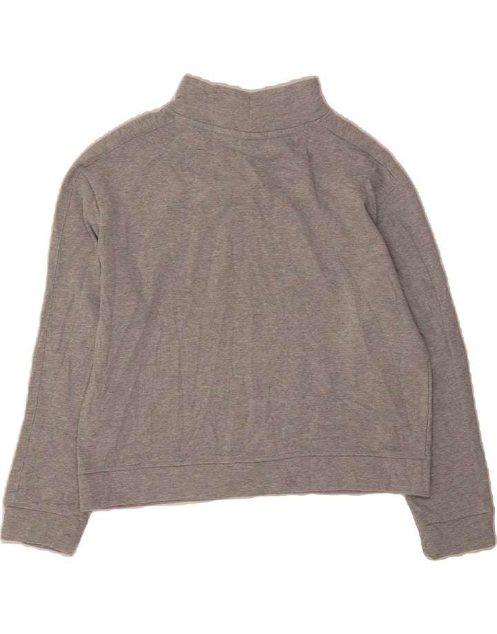 TOMMY HILFIGER Womens Crop Sweatshirt Jumper UK 14 Medium Grey Cotton Vintage Tommy Hilfiger and Second-Hand Tommy Hilfiger from Messina Hembry 