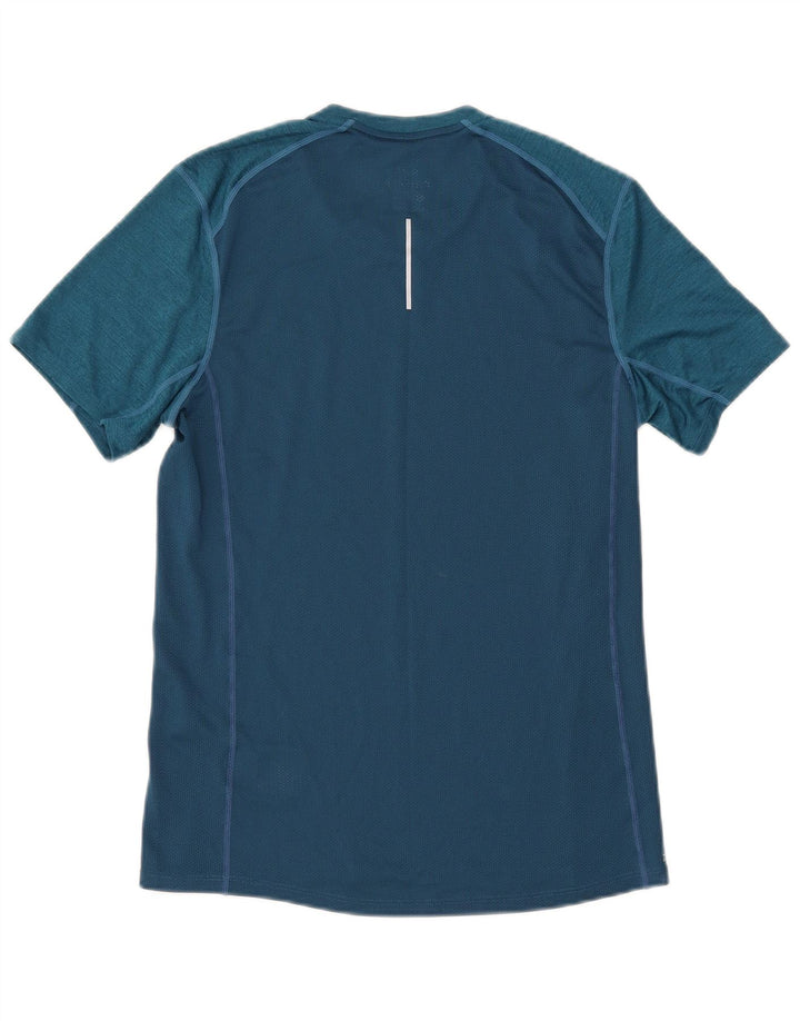 Мужская футболка Nike Dri Fit, маленький синий полиэстер с цветными блоками