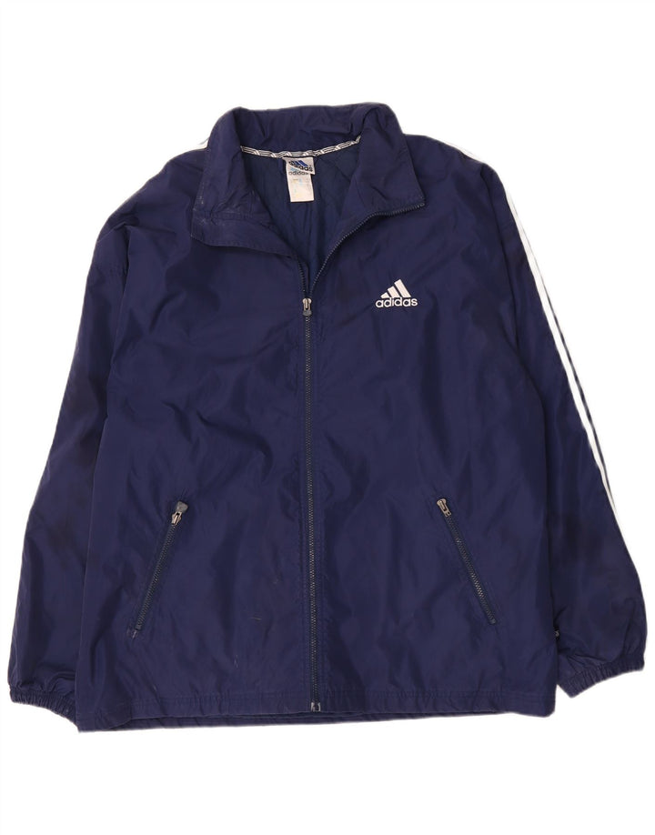 Мужская ветровка Adidas UK 44/46, большой темно-синий полиамид