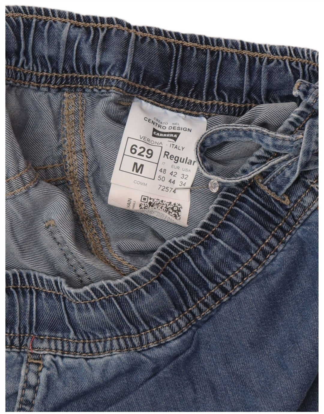 Carrera Mens 629 Джинсовые шорты карго IT 48 Medium W32 Синий хлопок