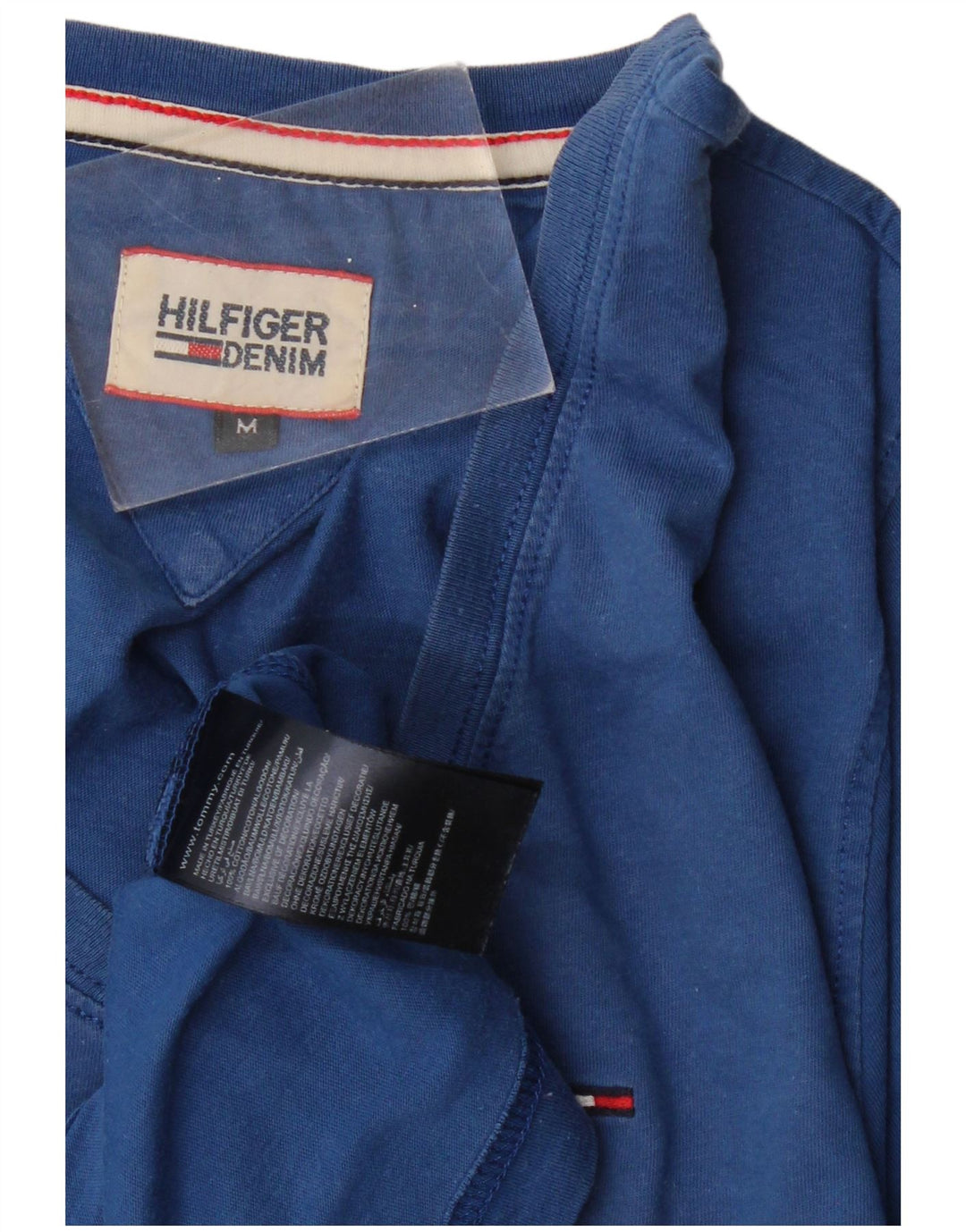 TOMMY HILFIGER Мужская футболка из хлопка среднего цвета синего цвета