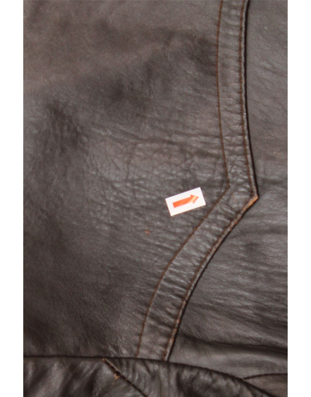 Мужское кожаное пальто VINTAGE IT 50 большое коричневое кожаное