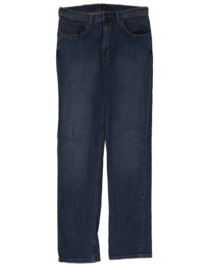 Женские прямые джинсы Lee Brooklyn W33 L34, синий хлопок