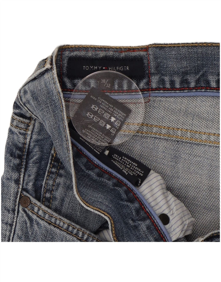 TOMMY HILFIGER Мужские прямые джинсы W38 L32 синие, хлопок