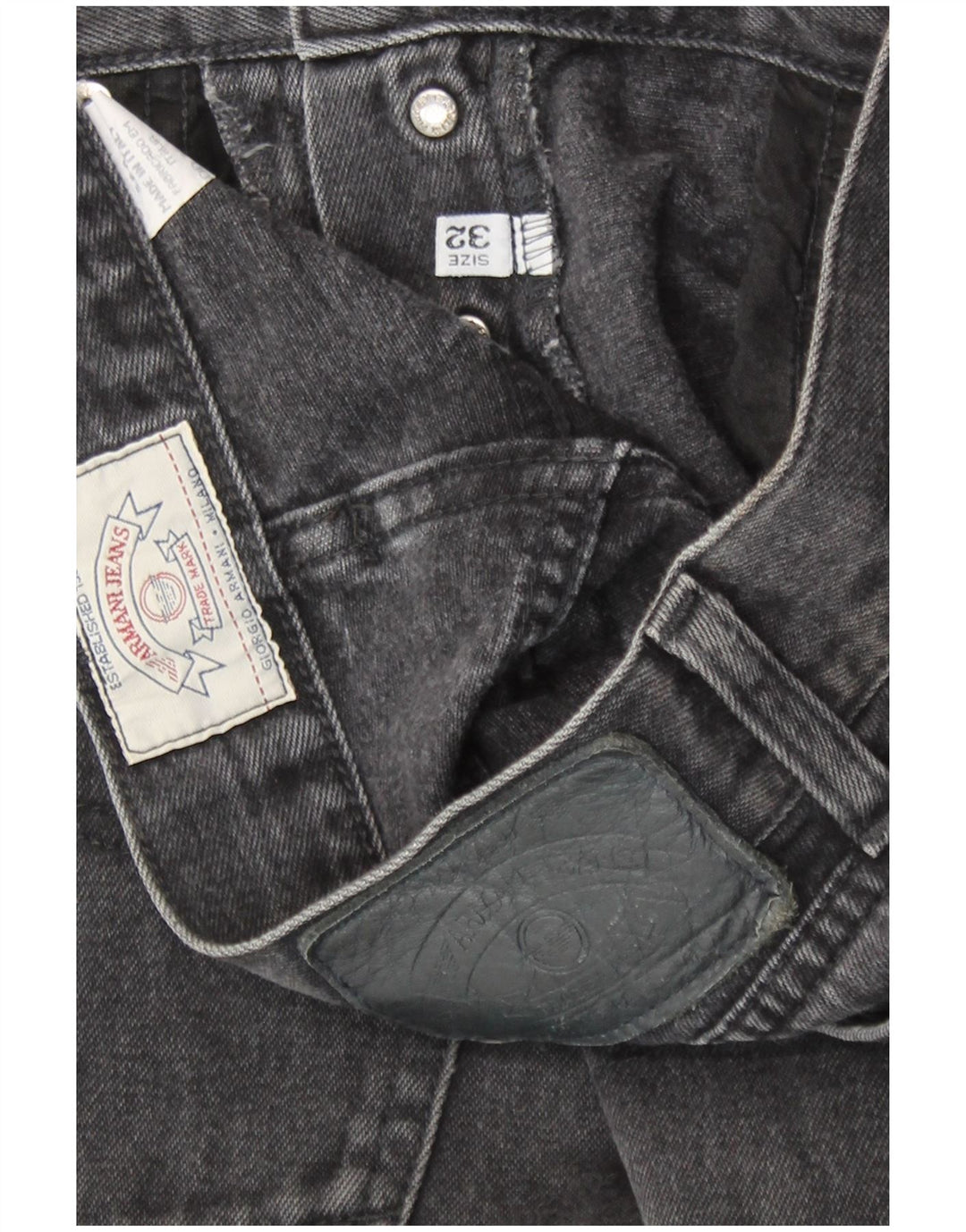 Мужские прямые джинсы Armani W32 L31 серые, хлопок