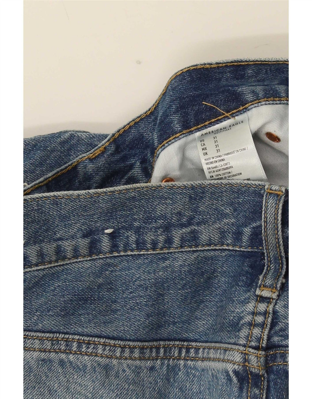 Мужские джинсовые шорты American Eagle W31, средний синий, хлопок