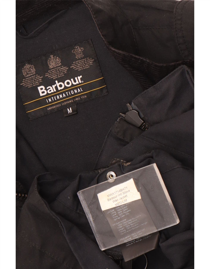 Мужская куртка Barbour из вощеного хлопка UK 38, средний черный хлопок