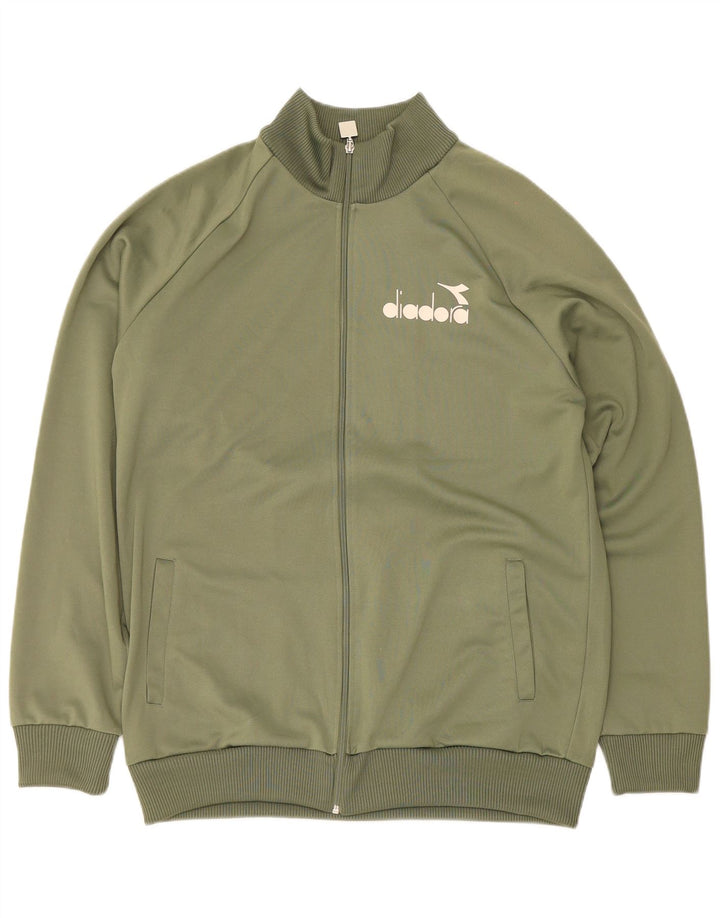 Мужской спортивный костюм Diadora с графическим рисунком, XL, зеленый